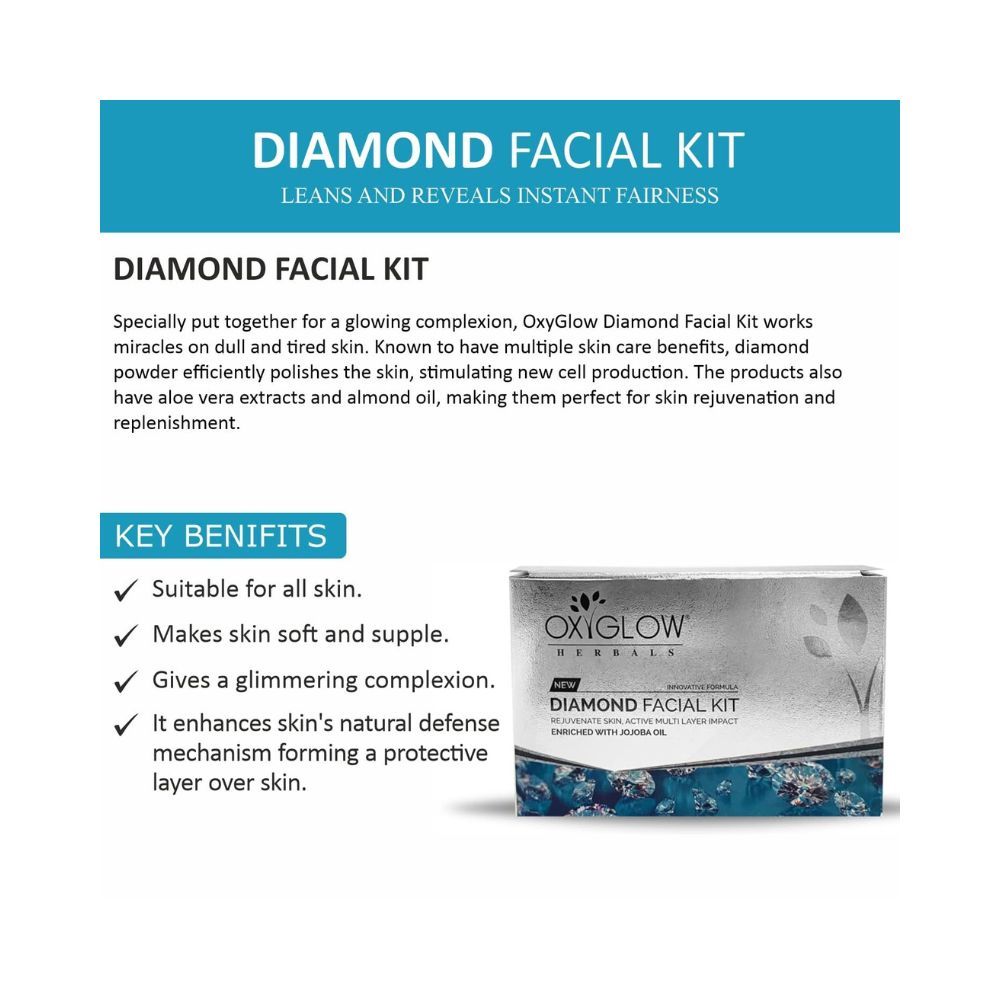 OxyGlow Herbals Diamond Facial Kit 50g & OxyGlow Herbals Bridal Facial Kit 53 Gm (Combo Pack)
