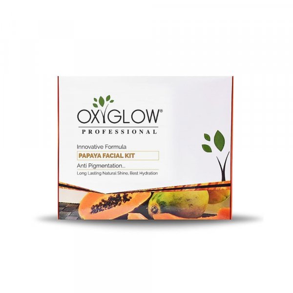 Oxyglow Herbals Papaya Facial Kit |6 Step Deep Clean and Improve skin Glow | for all types skin | for women | for men