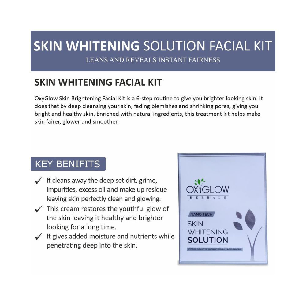 OxyGlow Herbals Skin Whitening Solution Facial Kit 250 gm & OxyGlow Herbals Skin Whitening Facial Kit 260 gm (Combo Pack)