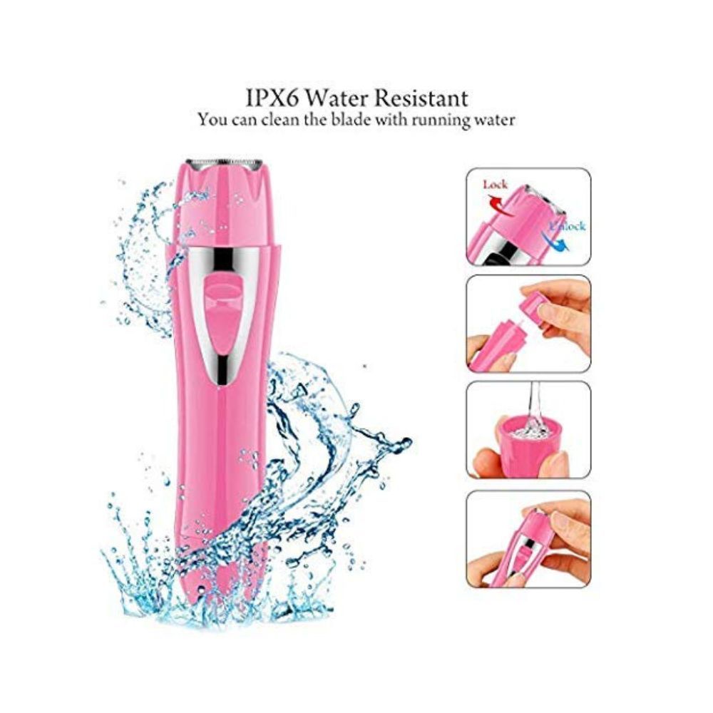 Painless Facial, Eyebrow, Body Shaver And Face Hair Remover (Pink)