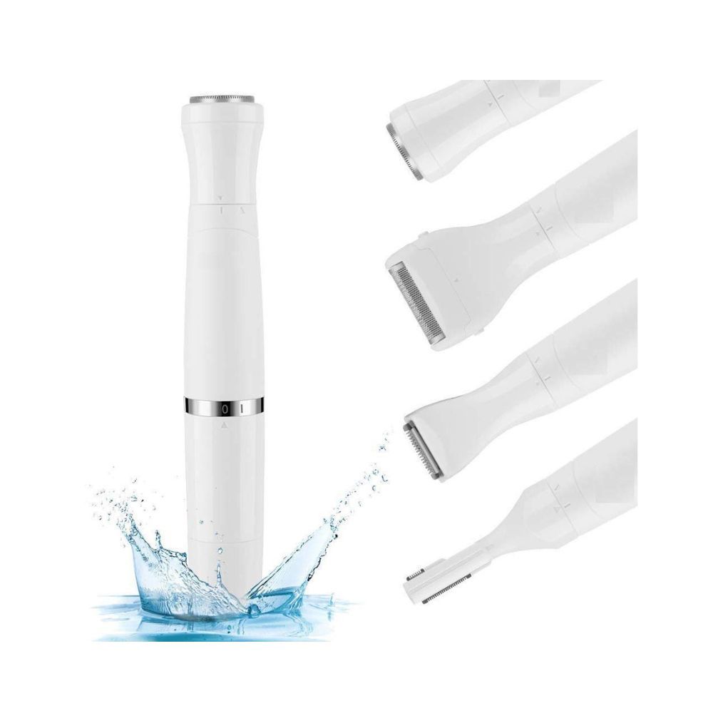 Painless Facial Hair Remover Wet And Dry High-Speed Electric Trimmer(white)