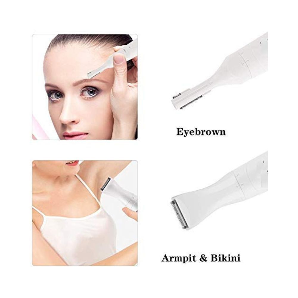 Painless Facial Hair Remover Wet And Dry High-Speed Electric Trimmer(white)