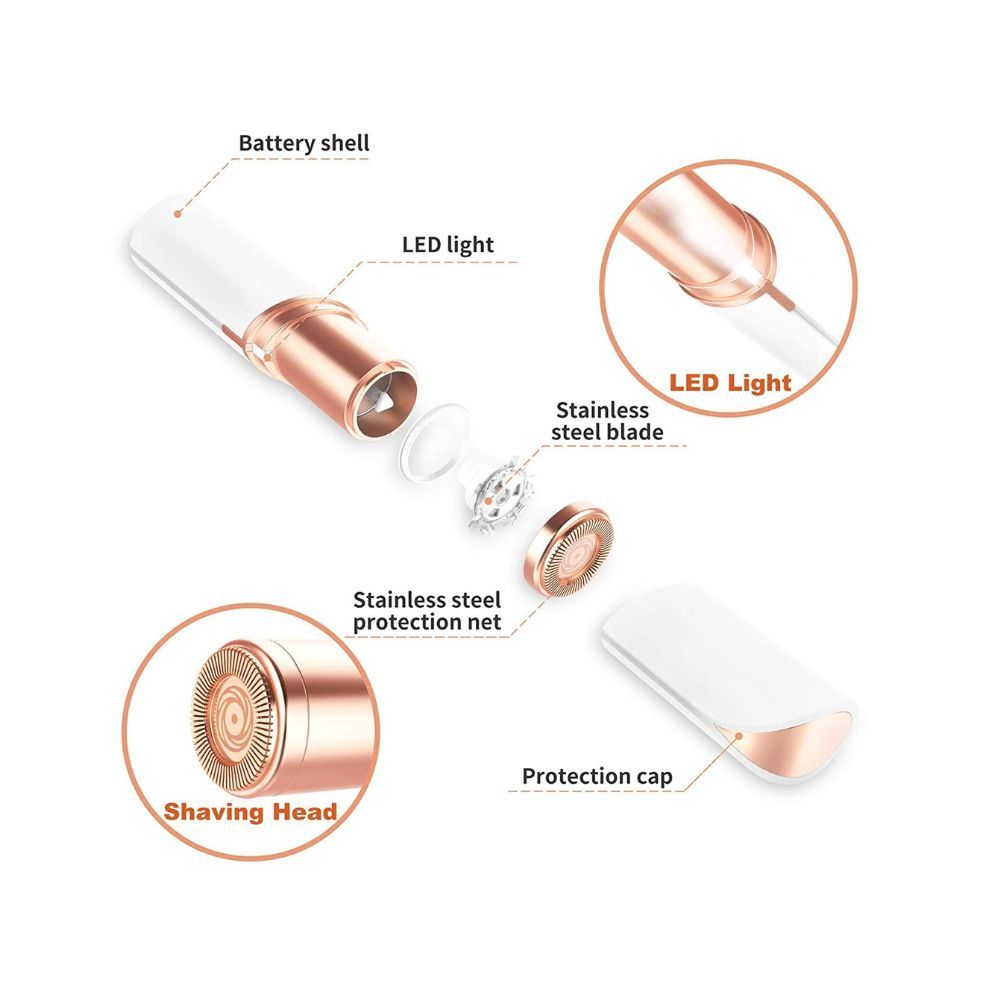 Painless lipstick touch Hair Remover(Rose Gold)