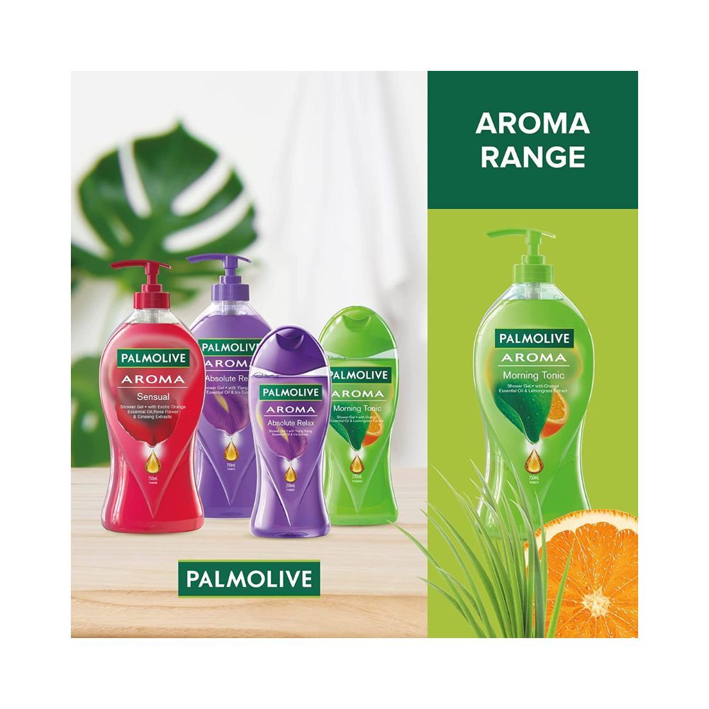 Palmolive 100% Natural Citrus Essential Oil & Lemongrass Extracts for a Soft and Smooth Skin, pH Balanced Aroma Morning Tonic Body Wash - 750ml