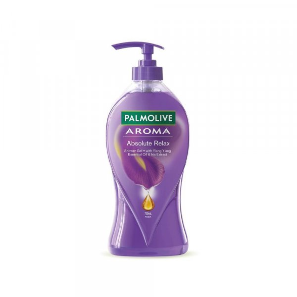 Palmolive Aroma Absolute Relax Gel Single Pump Bottle Essential Oil &amp; Iris Extracts for a Soft and Smooth Skin Silicones Body Wash - 750ml