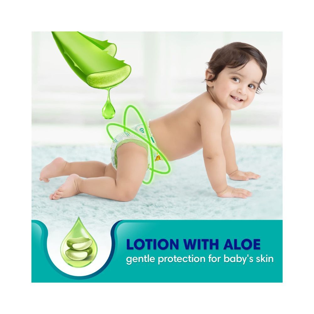 Pampers All round Protection Pants, Small size baby diapers (SM), 86 Count, Anti Rash diapers, Lotion with Aloe Vera