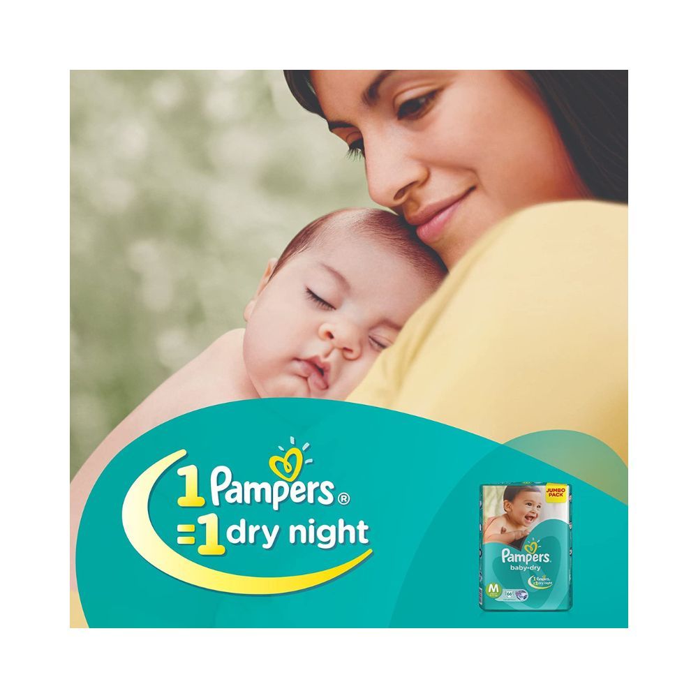 Pampers Taped Baby Diapers, Medium, (MD), 66 count