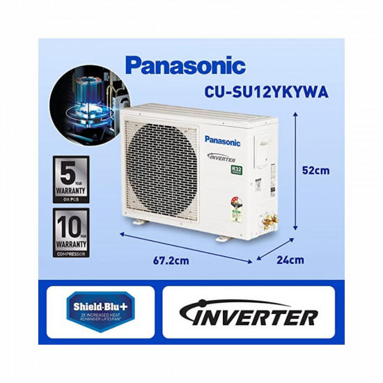 Panasonic 1 Ton 3 Star Wi Fi Inverter Smart Split AC Copper Condenser