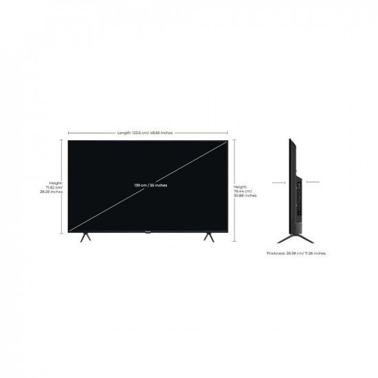 Panasonic 139 cm (55 inches) 4K Ultra HD Smart LED Google TV TH-55MX660DX (Black)