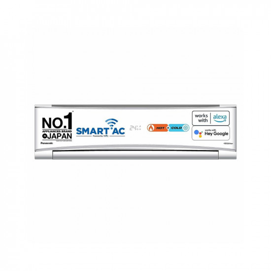 Panasonic 1.5 Ton 3 Star Hot and Cold Wi-Fi Inverter Smart Split AC (Copper, 7 in 1 Convertible with additional AI Mode, Twin Cool, PM 0.1 Air Purification, CS/CU-KZ18ZKYF, 2023 Model, White)