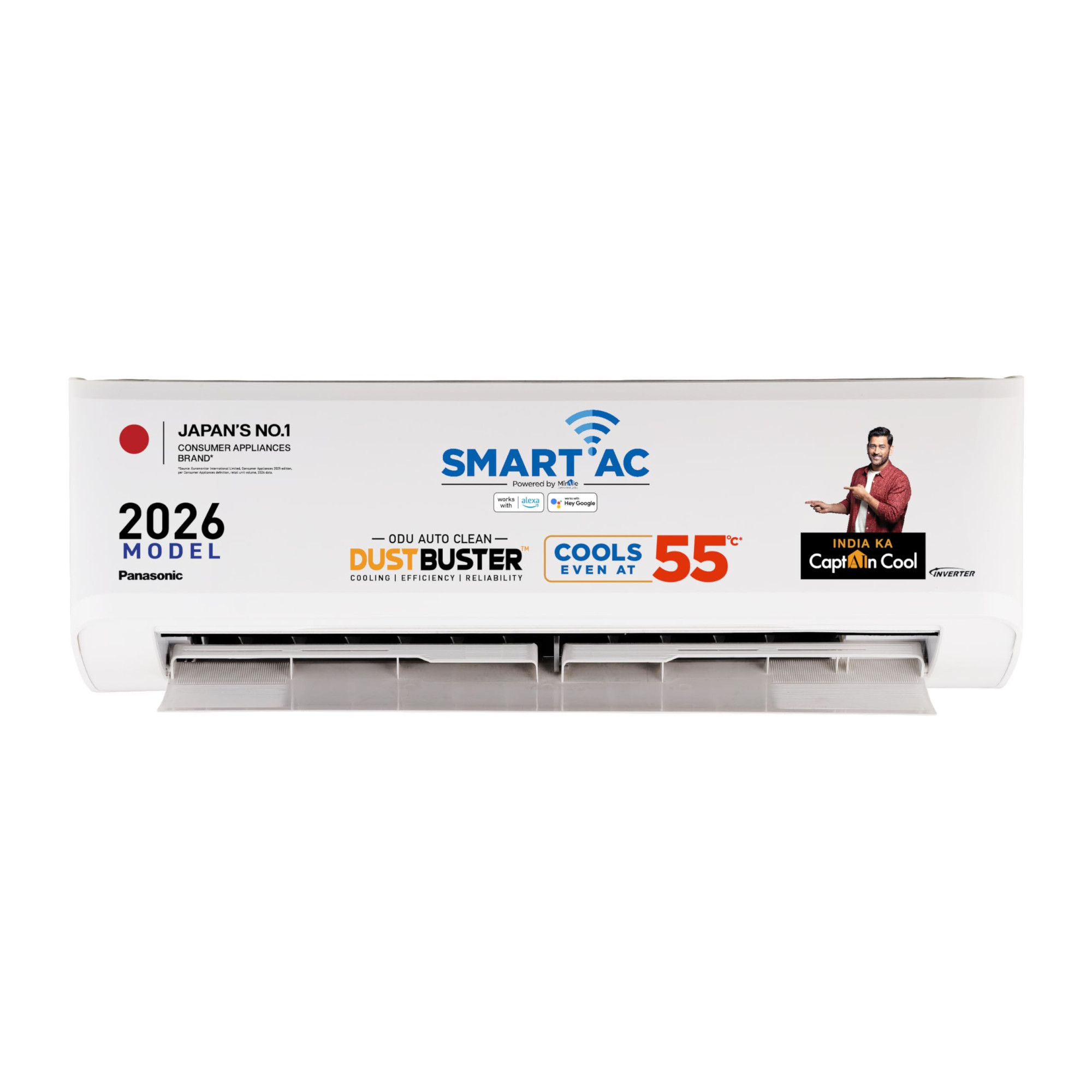 Panasonic 15 Ton 3 Star Premium Wi-Fi Inverter Smart Split AC MatterMirAIe AI DustBuster 55C Oper Copper Condenser 8in1 Convertible 2-Way PM01 Filter CSCU-SU18BKY3W 2026 Model White