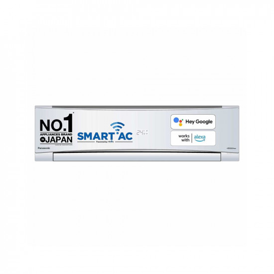 Panasonic 2 Ton 4 Star Wi-Fi Inverter Smart Split AC (Copper Condenser, 7 in 1 Convertible with additional AI Mode, 4 Way Swing, PM 0.1 Air Purification Filter, CS/CU-NU24YKY4W,2023 Model, White)