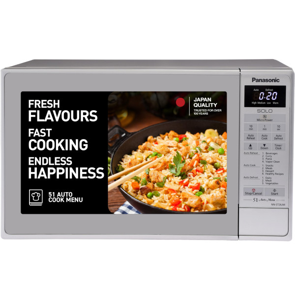 Image of Panasonic 20L Solo Microwave Oven (NN-ST26JMFDG, Silver, 51 Auto Menus)