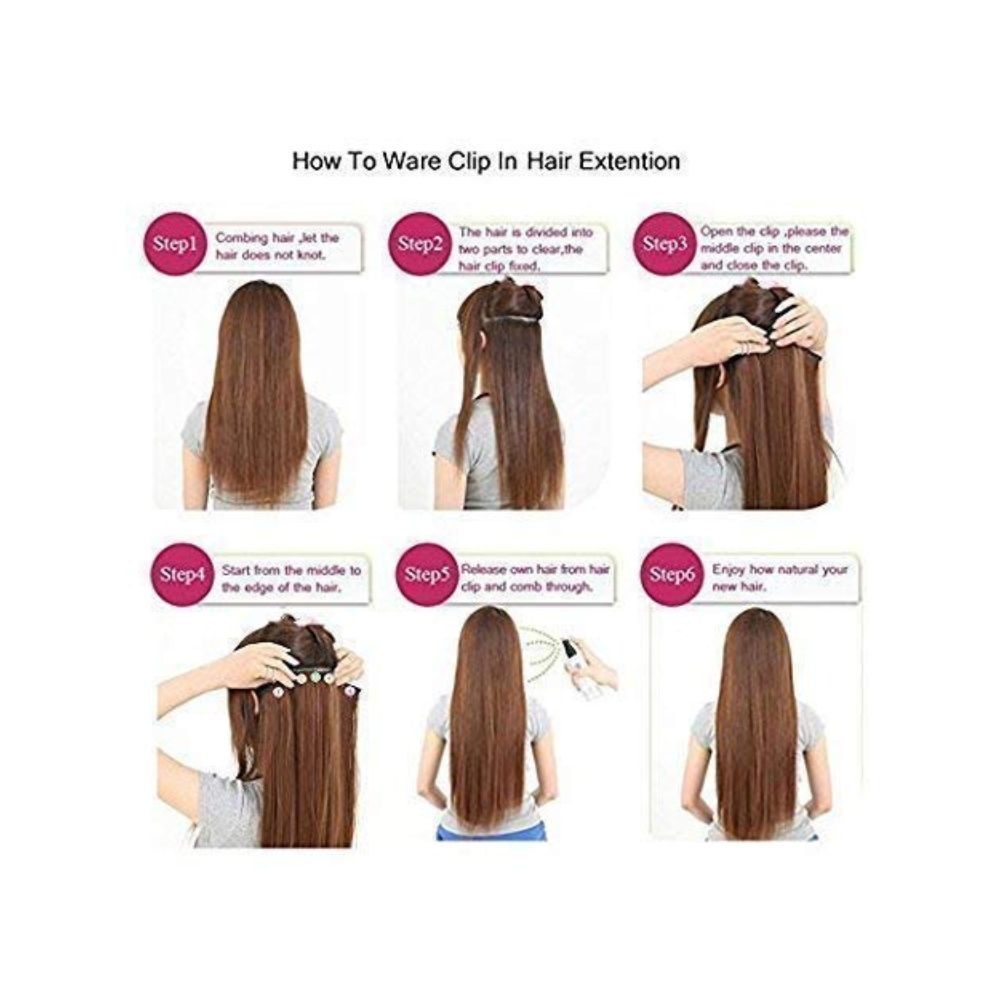 Paradise 5 Clips Â¾ Head 1 Piece Hair Extensions For Women With Matt Finish No Extra Shine Hair Extensions