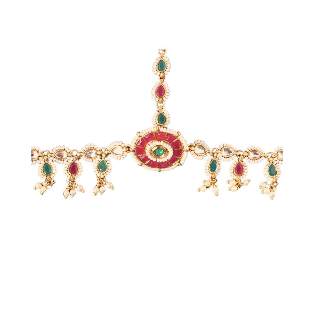 Payal Jewellers Traditional Gold Plated Pearl Chain Bandhi