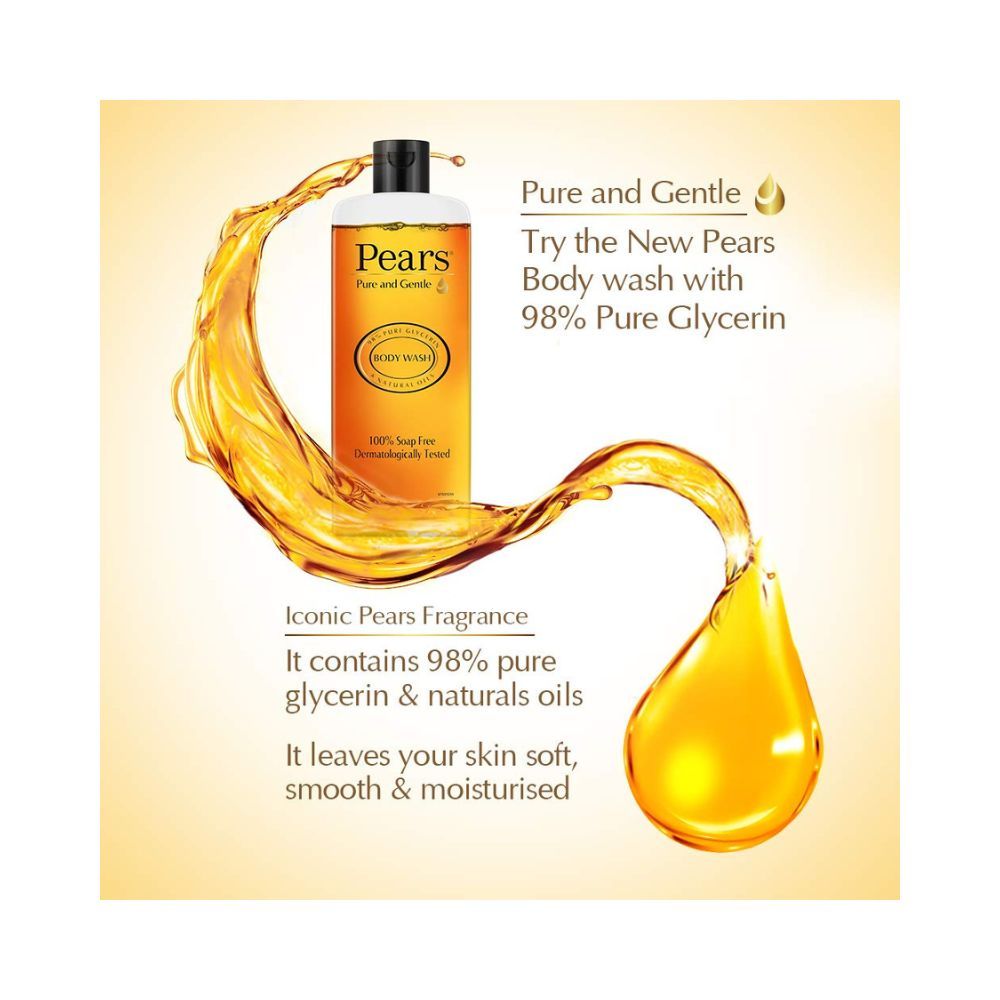 Pears Bodywash Moisturising 98% Pure Glycerine 250 ml (Free Loofah)