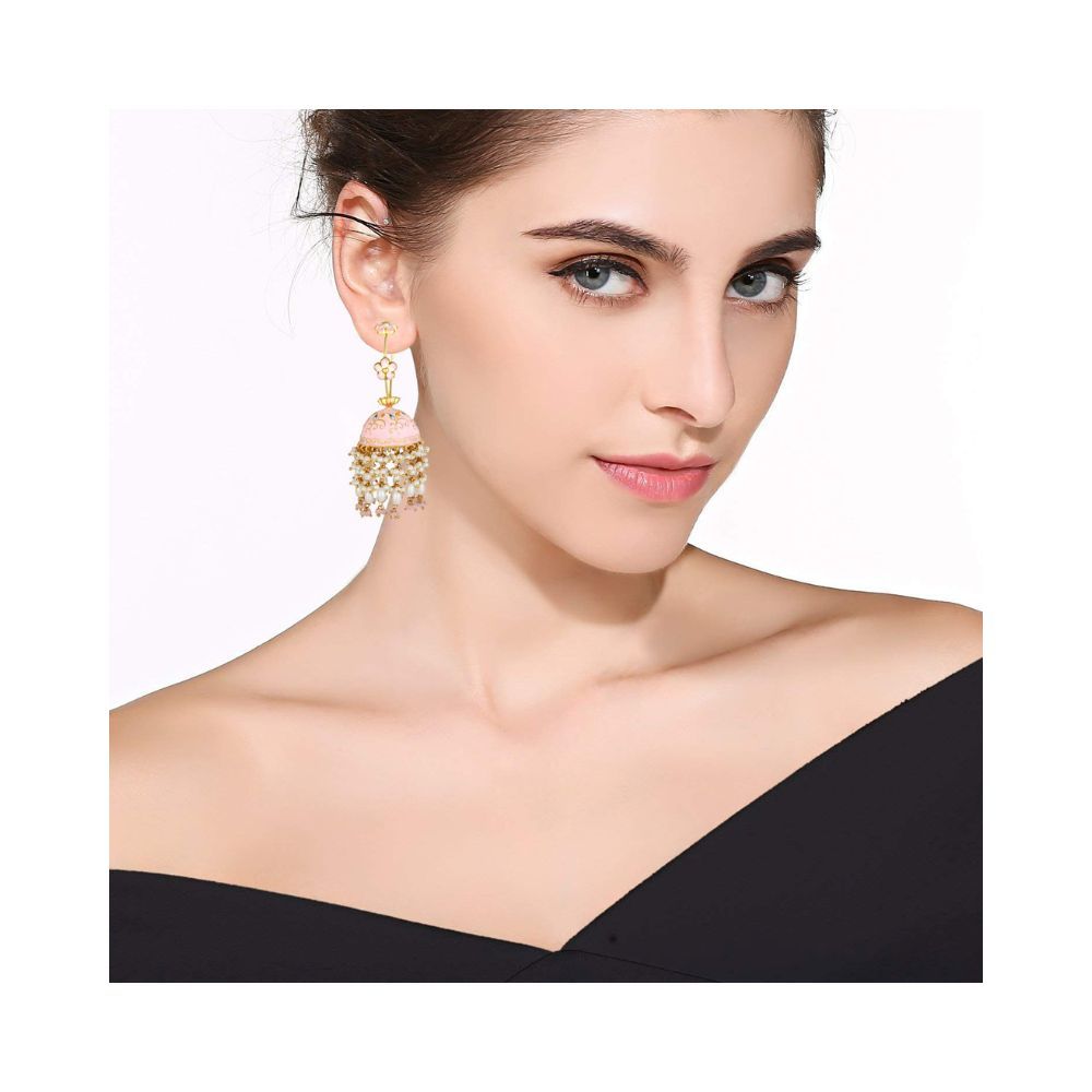 Peora Gold Plated Beads Earrings For Women's & Girls