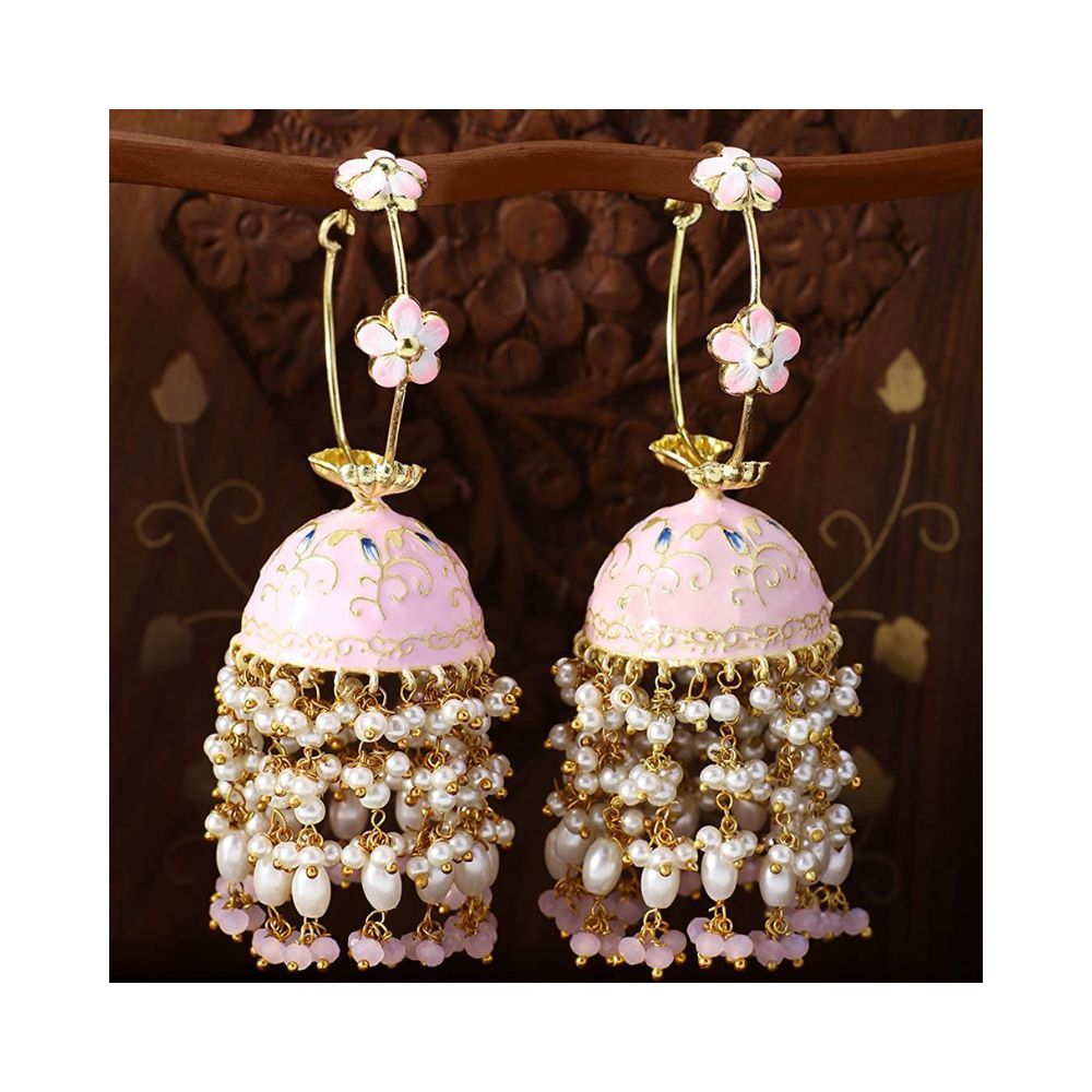 Peora Gold Plated Beads Earrings For Women's & Girls