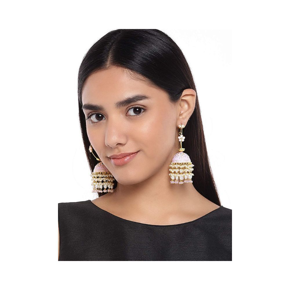 Peora Gold Plated Beads Earrings For Women's & Girls