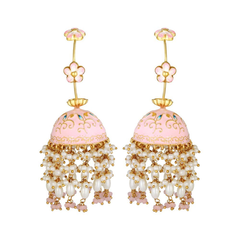 Peora Gold Plated Beads Earrings For Women's & Girls