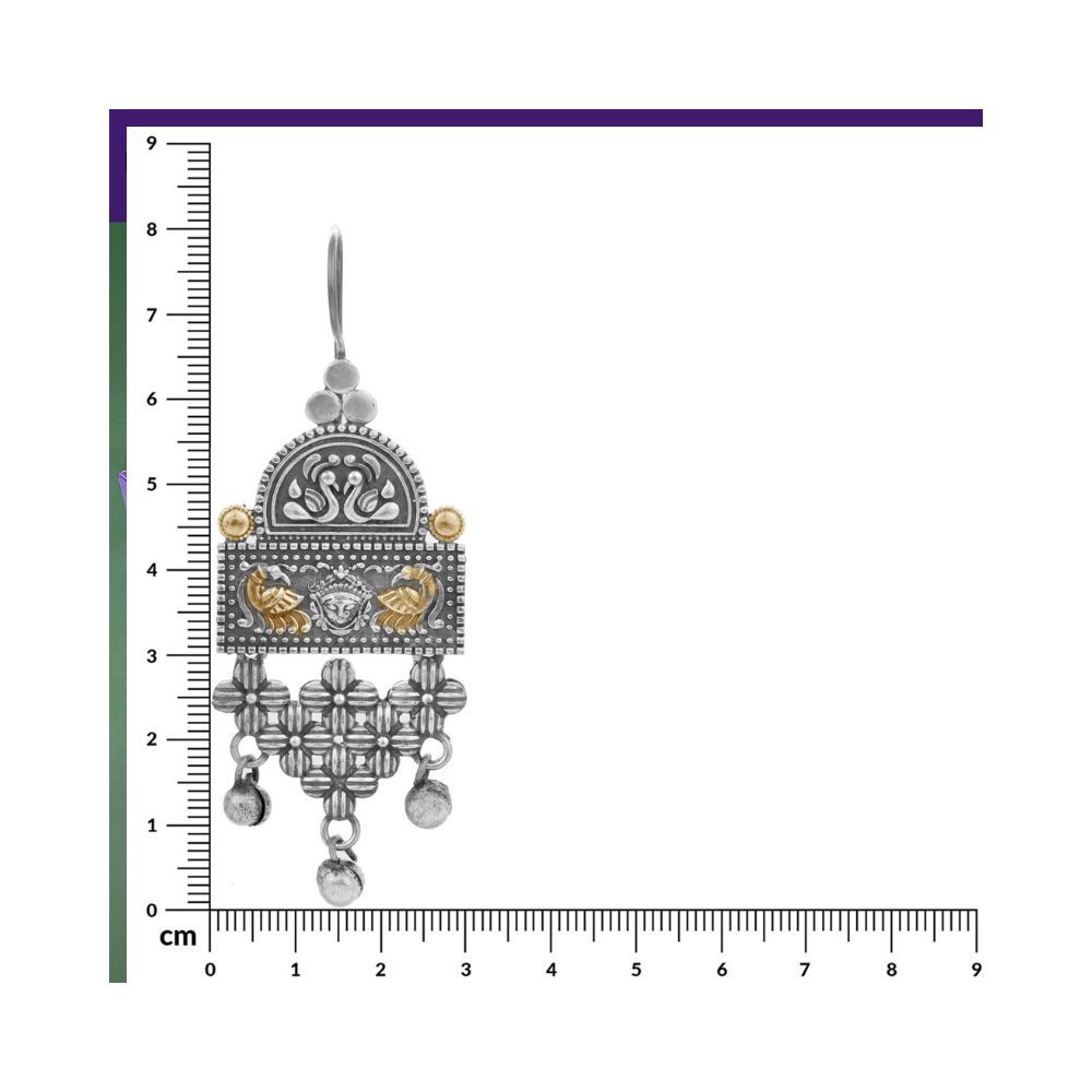 Peora Oxidised Silver Plated Dangle Drop Earrings Afghani Tribal Antique Traditional Jewellery for Women
