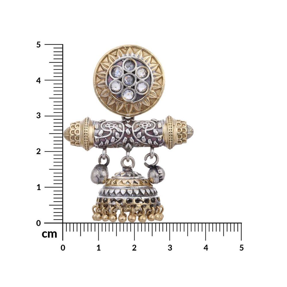 Peora Traditional Imitation Oxidised Silver Alloy Earrings For Women & Girls