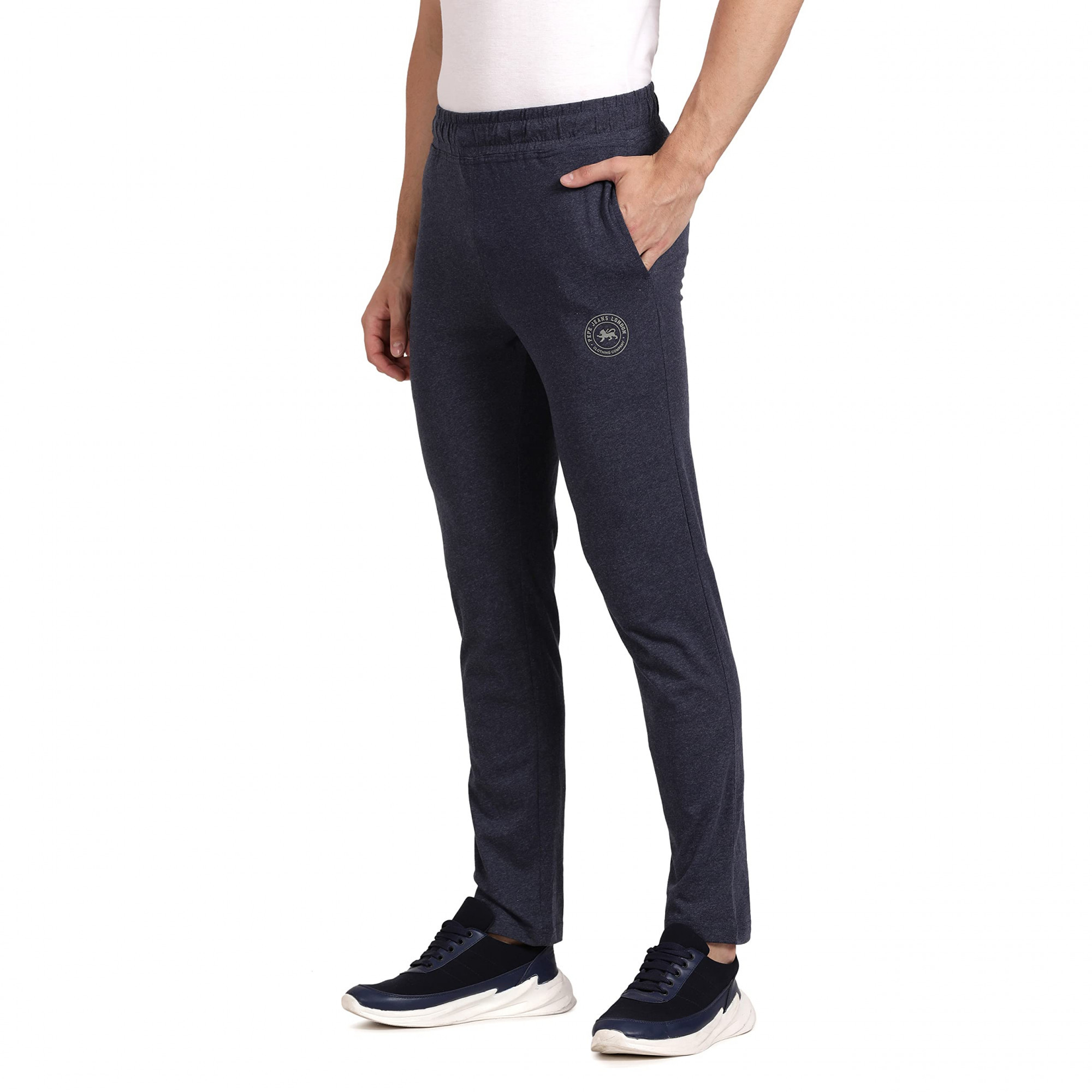 Pepe Jeans Athleisure Men Slim Fit Cotton Stretch Track Pants â€“ Sporty  Cotton Jersey Lounge