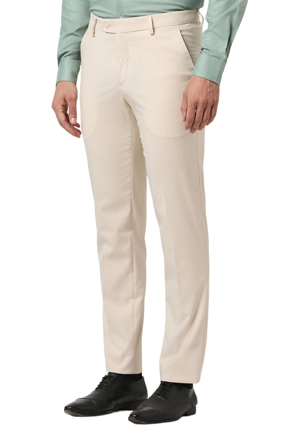 Buy Peter England Men's Slim Casual Pants (PCTFSSSFR59470_Cream at Amazon.in