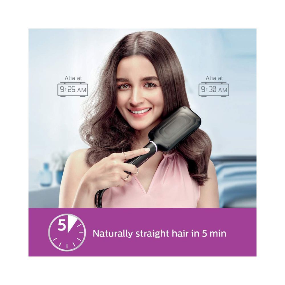 PHILIPS 50 Watt Thermo Protect Technology Heated Hair Straightening Brush