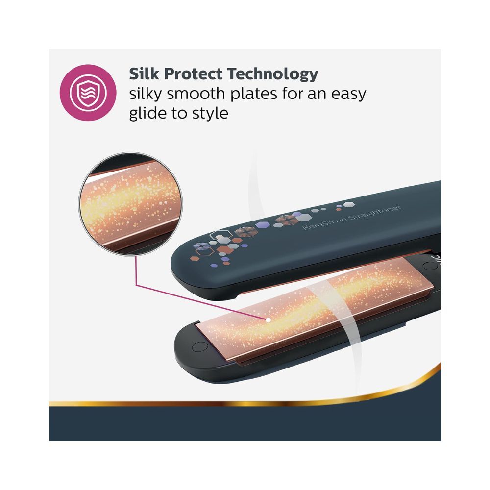 Philips BHS397/40 Kerashine Titanium Straightener with SilkProtect Technology