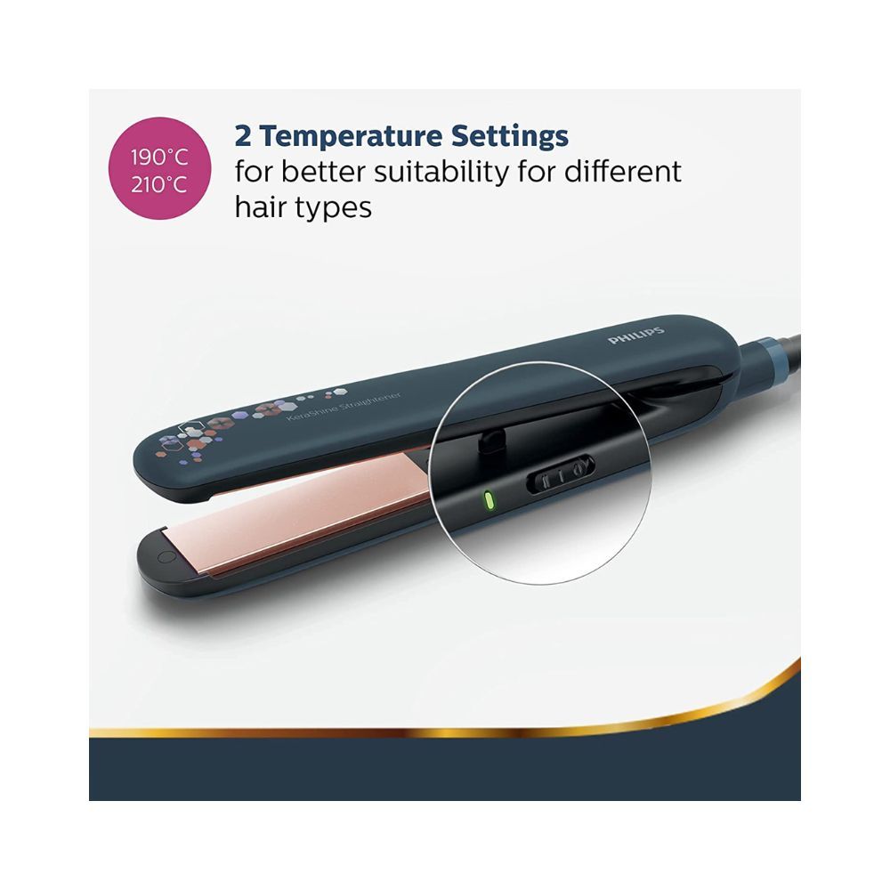 Philips BHS397/40 Kerashine Titanium Straightener with SilkProtect Technology