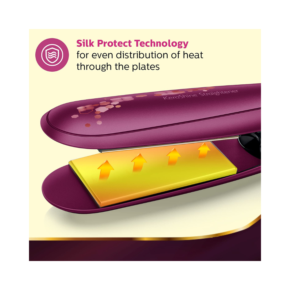 Philips BHS738/00 Kerashine Titanium Wide Plate Straightener With SilkProtect Technology, Teal