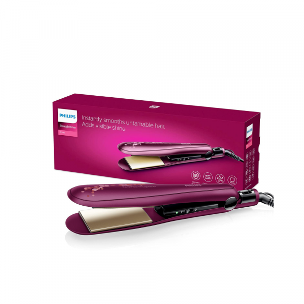 Philips BHS738/00 Kerashine Titanium Wide Plate Straightener With SilkProtect Technology, Teal