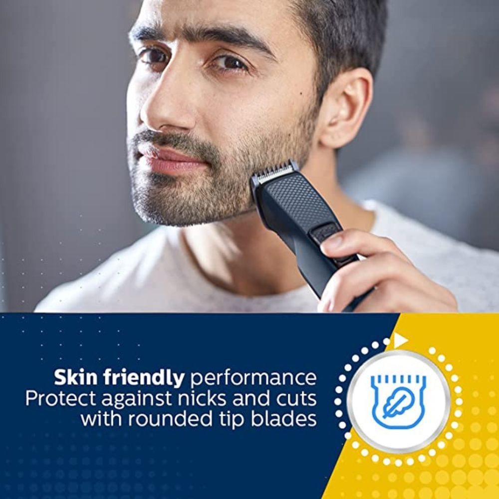 PHILIPS BT1232/15 Skin-friendly Beard Trimmer, Blue