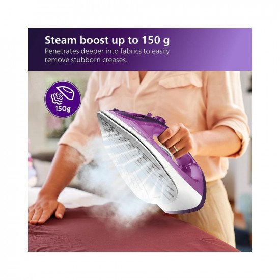 Philips EasySpeed Plus Steam Iron GC2147/30-2400W, Quick Heat up with up to 30 g/min steam, 150g steam Boost, Scratch Resistant Ceramic Soleplate, Vertical steam, Drip-Stop