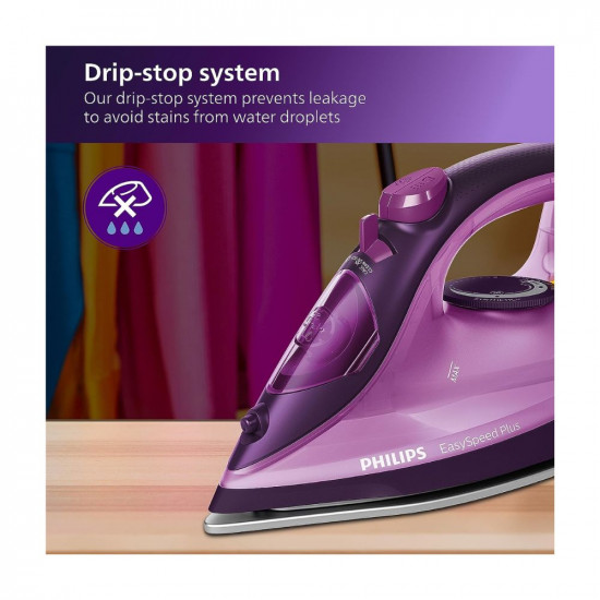 Philips EasySpeed Plus Steam Iron GC2147/30-2400W, Quick Heat up with up to 30 g/min steam, 150g steam Boost, Scratch Resistant Ceramic Soleplate, Vertical steam, Drip-Stop