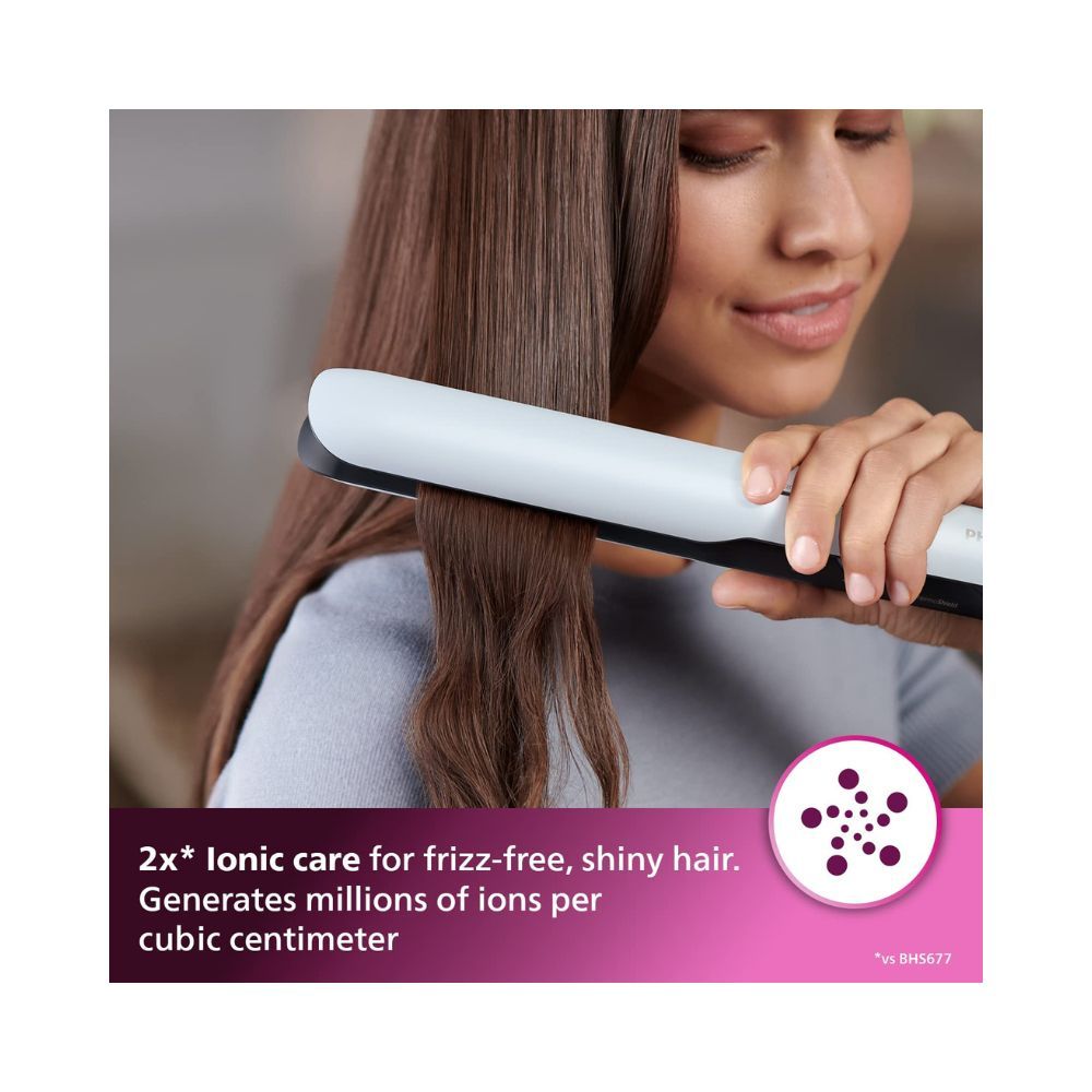 Philips Hair Straightener BHS520/00, ThermoShield Technology to lower heat damage, Argan Oil Infused Plates