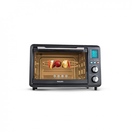 Philips HD6976/00 36 Litre Digital Oven Toaster Grill, 2000W, with Opti Temp Technology, Temperature control, Convection Mode, Chamber light and 10 preset menus, Inner Lamp, 7-level browning function