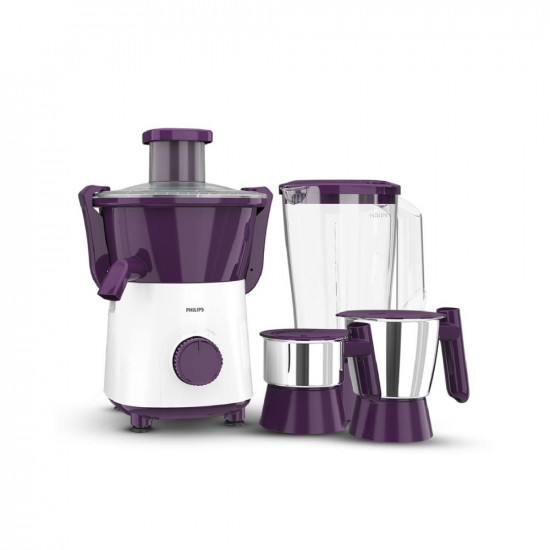 Philips HL7568/01 500W Juicer Mixer Grinder with 3 Jars and XL feeding tube, quick and easy assembly
