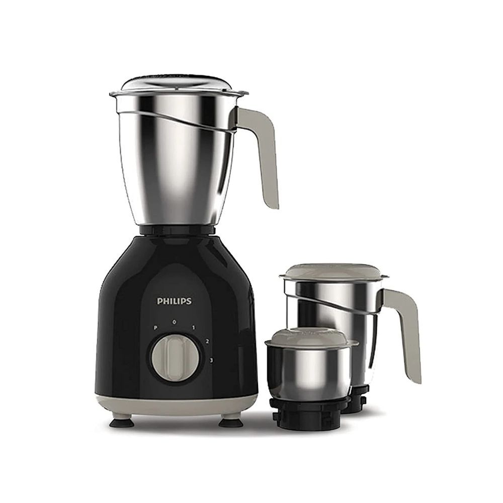 Philips HL7756/00 Mixer Grinder 750 Watt , 3 Stainless Steel Multipurpose Jars with 3 Speed Control and Pulse function (Black)