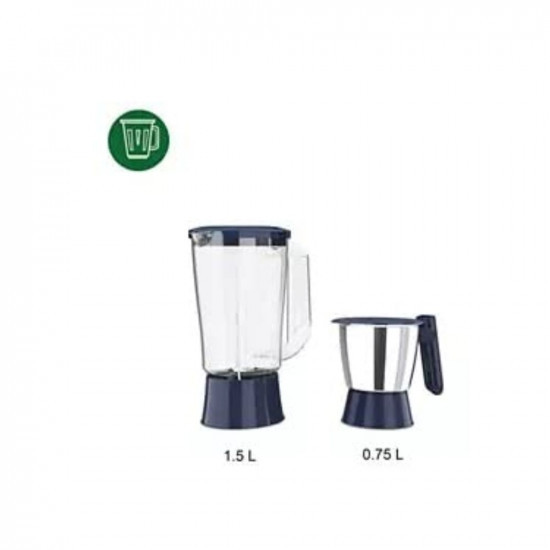 PHILIPS Juicer Mixer Grinder HL756700 500 Watts 2 Jar Deep Azure