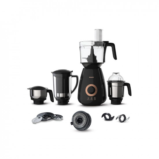 PHILIPS Mixer Grinder 3-in-1 750 Watt (Mixer Grinder + Juicer + Food Processor) 4 Jar and Motor with 5 yr Warranty, Exchange offer available. (HL7707/00)