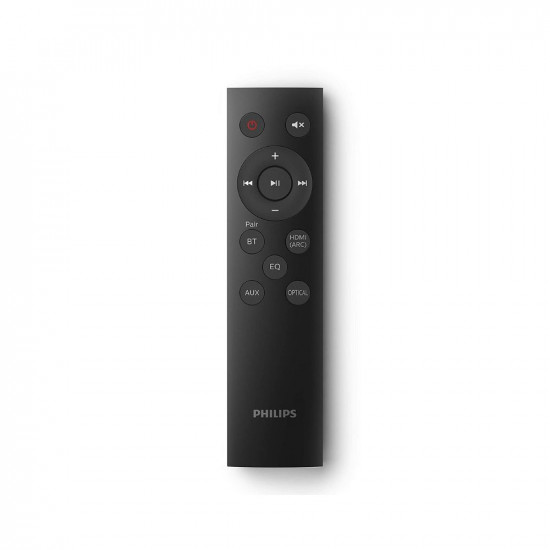 Philips Soundbar TAB5305, Wireless Subwoofer, 2.1 Ch, Bluetooth Enabled, Optical Connectivity, HDMI ARC, 140W, Metal Grill, Powerful Bass (Black)