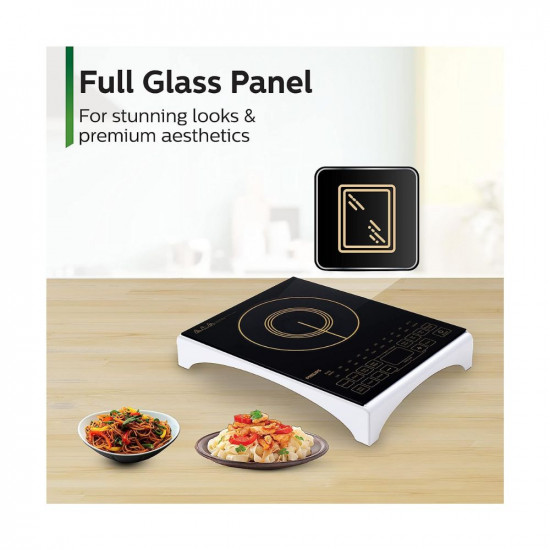 Philips Viva Collection Hd4938/01 2100-Watt Glass Induction Cooktop With Sensor Touch (Black), Sealed