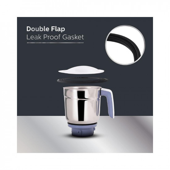 Philips Viva Collection HL7701/00 Mixer Grinder, 750 Watts, 4 Jars (Elegant Lavender and White)