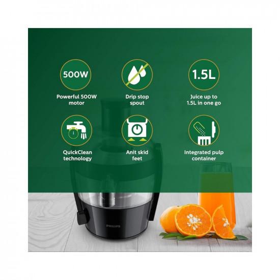 Philips Viva Collection HR1832/00 1.5-Litre400-Watt Juicer (Ink Black)
