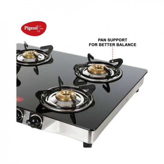 Pigeon by Stovekraft Blaze Gas Stove with High Powered 4 Brass Burner
