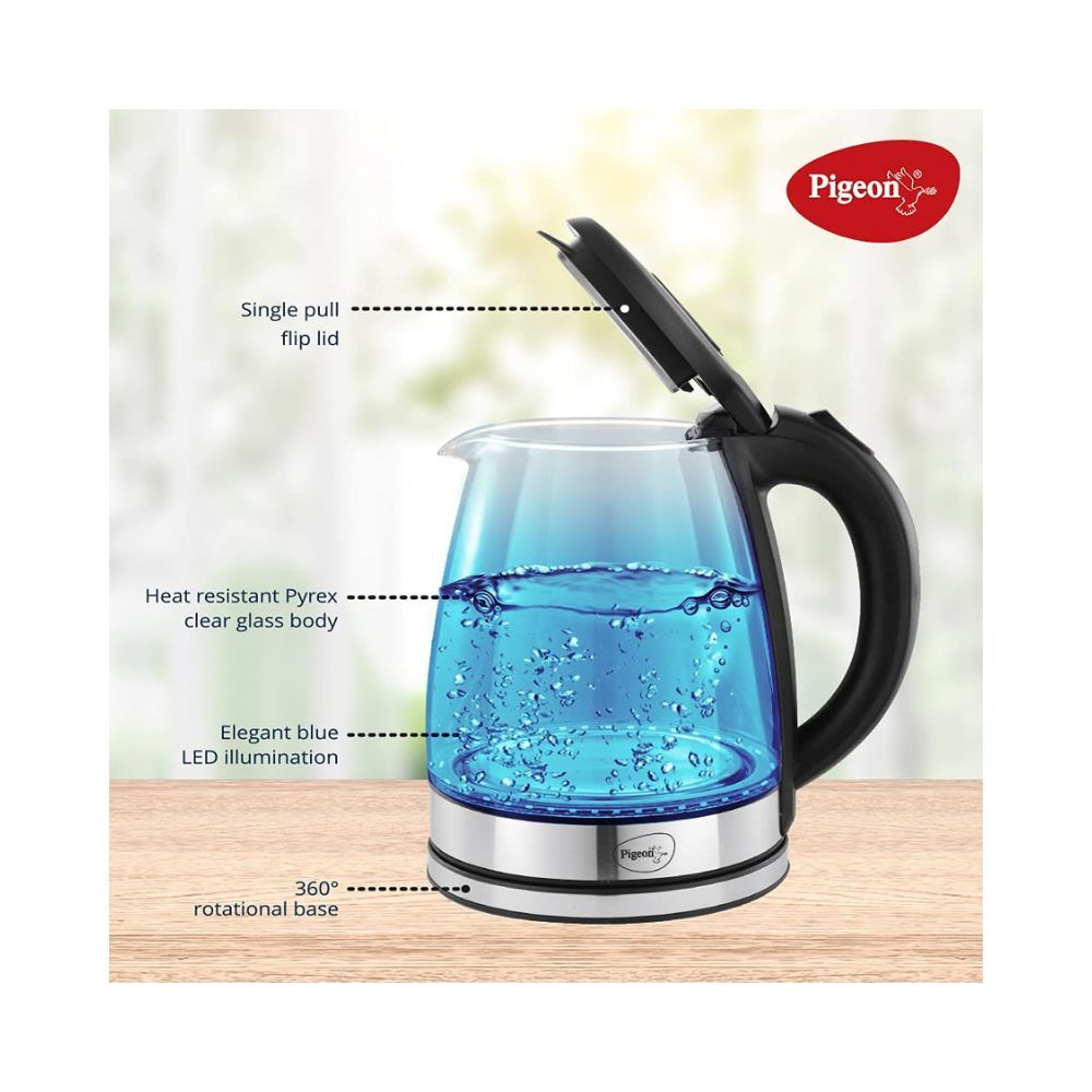 Pigeon Crystal Electric Kettle (1.8 L, Transparent)