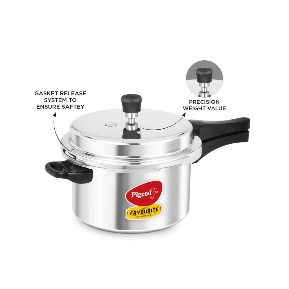 Pigeon Favourite 5 L Induction Bottom Pressure Cooker (Aluminium)
