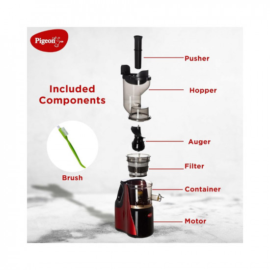 Pigeon Slow Cold Press Juicer 150 Watts (100% Copper Motor with 2 year warranty)